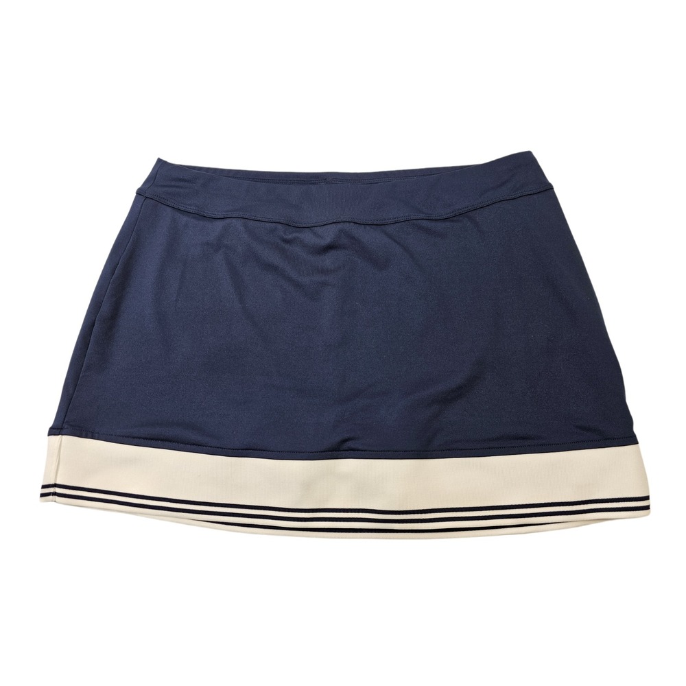 INPHORM XL Athleisure Navy White Tennis‎ Golf Skort Skirt W/ Shorts Active EUC
